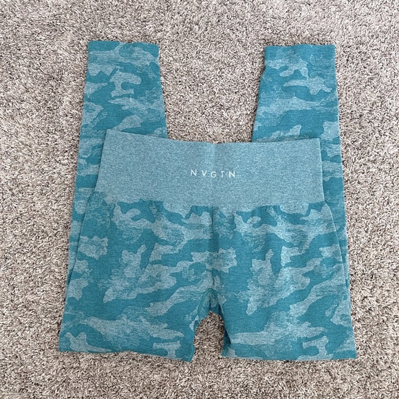 NVGTN Pants - NVGTN seamless camo leggings size XL blue